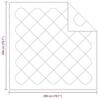 VidaXL Zomer dekbed wit 200 x 200 x 3 cm polyester - thumbnail