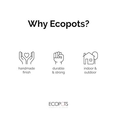 Ecopots Rotterdam kunststof bloempot Wit/Grijs - Ø 27,7 cm