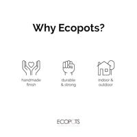 Ecopots Rotterdam kunststof bloempot Wit/Grijs - Ø 37,5 cm - thumbnail