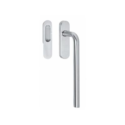 Hef-/schuifdeurbeslag recht blind rvs geborst