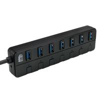 Adesso AUH-3070P USB 3.0 (3.1 Gen 1) Type-A 5000 Mbit/s zwart - hubs & hubs (USB 3.0 (3.1 Gen 1) Type-A, USB 3.0 (3.1 Gen 1) Type-A, 5000 Mbit/s, zwart, 0,61 m, voeding, USB) - thumbnail
