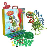 Clics Spaghetteez twist-a-saurus rex flexibele bouwstaafjes, 64dlg. - thumbnail
