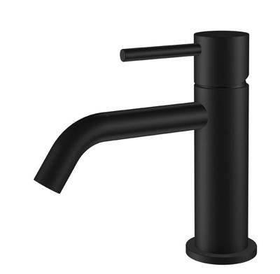 Wiesbaden Wastafelmengkraan Opbouw Style Uitloop 6.5 cm 1-hendel Mat Zwart