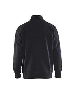 Blåkläder Sweatshirt bicolour met halve rits 33531158 | Zwart/High-Vis Geel | Maat XL - 7330509597224
