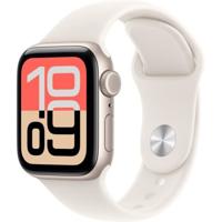 Apple Watch SE 3 GPS + Cellular 40 mm Smartwatch met kast van sterrenlicht aluminium, sterrenlicht sportbandje (S/M). Conditie en slaap bijhouden, hartslagmonitor, Always‑On display, waterbestendig - thumbnail
