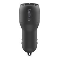 Belkin BoostCharge 2-poorts USB-A-autolader + USB-A/USB-C-kabel oplader - thumbnail