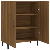 Dressoir 70x34x90 cm bewerkt hout bruineikenkleurig - thumbnail