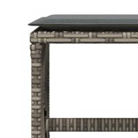 9-delige Tuinset met kussens poly rattan grijs - thumbnail
