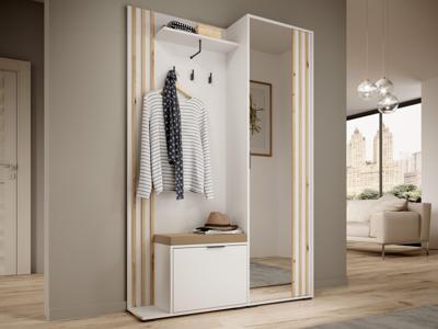 Vestiaire MELODY 2 deuren wit met kussen Vestiaire MELODY 2 deuren wit met kussen