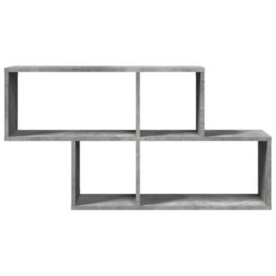 Wandschap 100x20x53 cm bewerkt hout betongrijs