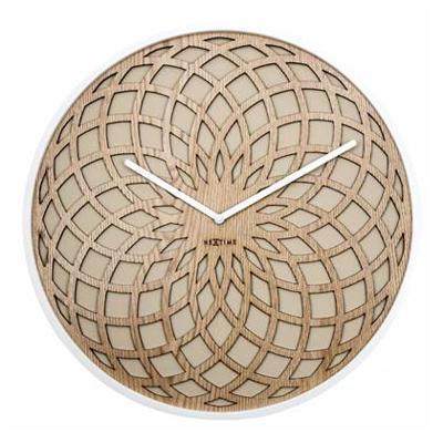 NeXtime klok 3149be sun large, ø50 cm, wall, beige