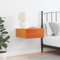 Wandbevestigde nachttafel met lade Wasbruin 39 x 34 x 16.5 cm - thumbnail