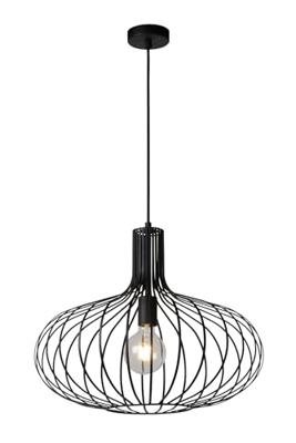 Lucide MANUELA - Hanglamp - Ø 50 cm - 1xE27 - Zwart