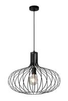Lucide MANUELA - Hanglamp - Ø 50 cm - 1xE27 - Zwart - thumbnail