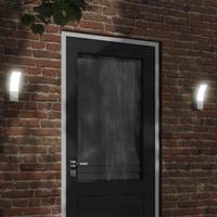 VidaXL Buitenwandlamp led gegoten aluminium wit - thumbnail