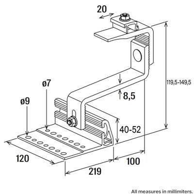 Fischer 571745 RH 40-52 HB AL Dakhaak