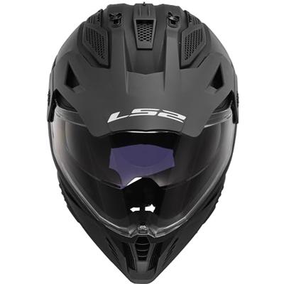 LS2 enduro-helm "mx702 pioneer ii solid" helmet mx702 pion. ii solid xl matt black - thumbnail