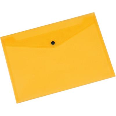 Q-CONNECT documentenmap, A4, transparante PP, drukknopsluiting, geel