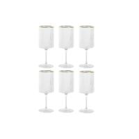 Glazenset Home ESPRIT Transparant Gouden Kristal 400 ml (6 Stuks) - thumbnail