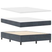Boxspringbed met matras fluweel donkergrijs 140x200 cm - thumbnail