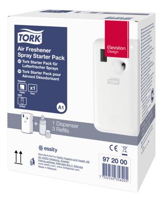 Tork Dispenser Air-Box startpakket luchtverfrisser wit A1 (1st dispenser, 3st refill, 2st batterijen) (972000) Tork Dispenser Air-Box startpakket luchtverfrisser wit A1 (1st dispenser, 3st refill, 2st batterijen) (972000)