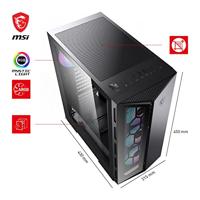 ATX Semi-toren BehuizingMSI MPG GUNGNIR 110R ARGB Zwart - thumbnail