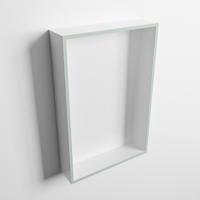 MONDIAZ EASY Nis 44,5x29,5cm in solid surface kleur Greey | Talc. 1 vak geschikt voor in- of opbouw - thumbnail