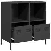 Dressoir 68x39x73,5 cm koudgewalst staal zwart - thumbnail
