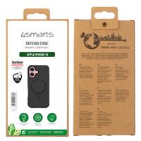 4Smarts Defend Case Backcover Apple iPhone 16 Zwart Inductieve lading - thumbnail
