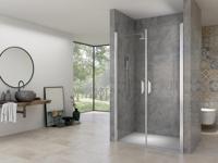 Van Rijn Products ST02 Saloondeur - 100x200cm - incl glasbehandeling - incl muurprofiel - chroom ST02400100 - thumbnail