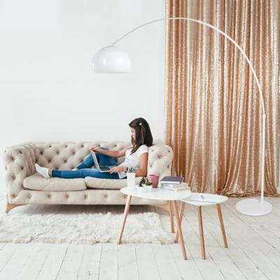 Steinhauer BooglampSparkled Light met witte kap - 7348W