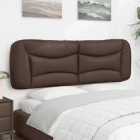 Hoofdbordkussen 160 cm kunstleer bruin - thumbnail