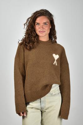 Ami Paris trui ADC Nuage UKS836.KN0135 noisette/ecru