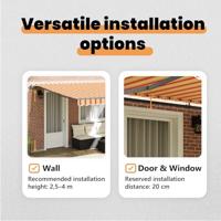 VidaXL Inklapbaar zonnescherm geel en oranje 400 × 300 cm - thumbnail