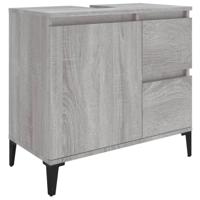 Badkamerkast 65x33x60 cm bewerkt hout grijs sonoma eikenkleurig - thumbnail