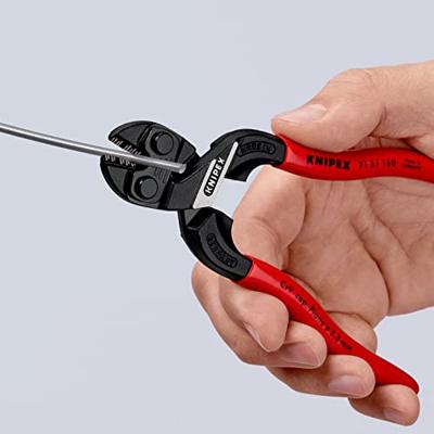 Knipex CoBolt® S compacte boutensnijtang met snijuitsparing | Kunststof bekleed | Zwart geatramenteerd | Lengte 160 mm - 71 31 160 SB Knipex CoBolt® S compacte boutensnijtang met snijuitsparing | Kunststof bekleed | Zwart geatramenteerd | Lengte 160 mm - 71 31 160 SB
