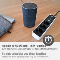 Brennenstuhl 1153230620 Smart Stekkerdoos | 3 Sockets | Schakelaar | Zwart - 1,5 meter - thumbnail