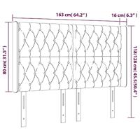Hoofdbord LED 163x16x118/128 cm stof blauw - thumbnail