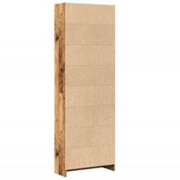 Boekenkast 60x24x176 cm bewerkt hout oud houtkleurig - thumbnail