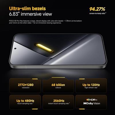 Smartphone Poco X8 PRO MAX 6,83" Octa Core MediaTek Dimensity 9500s 12 GB RAM 512 GB Wit