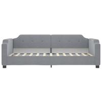 Slaapbank onderschuifbed en lades 100x200 cm stof lichtgrijs - thumbnail