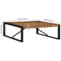 Salontafel 100x100x35 cm massief gerecycled hout meerkleurig - thumbnail