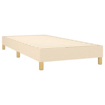Boxspring met matras stof crèmekleurig 160x200 cm