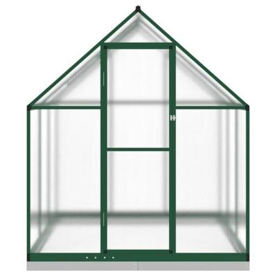 Tuinkas met basisframe 169x169x202 cm aluminium groen