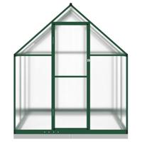 Tuinkas met basisframe 169x169x202 cm aluminium groen - thumbnail
