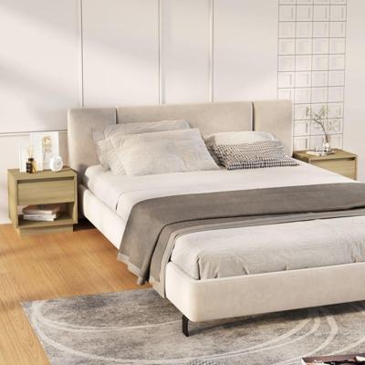 Nachtkastjes 2 st 45x34x44 cm bewerkt hout sonoma eikenkleurig