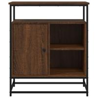 Dressoir 69x35x80 cm bewerkt hout bruin eikenkleur - thumbnail