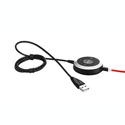 Jabra Evolve 40 UC Stereo Headset – Unified Communications Headphones for VoIP Softphone with Passive Noise Cancellation – 3.5mm Jack only – Black