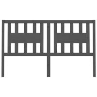 Hoofdbord 186x4x100 cm massief grenenhout grijs - thumbnail