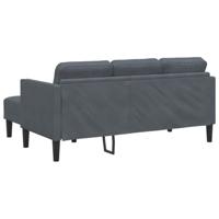Bankstel met kussen Donkergrijs Polyester - thumbnail